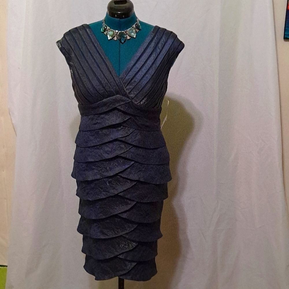 Navy  shimmer  dress